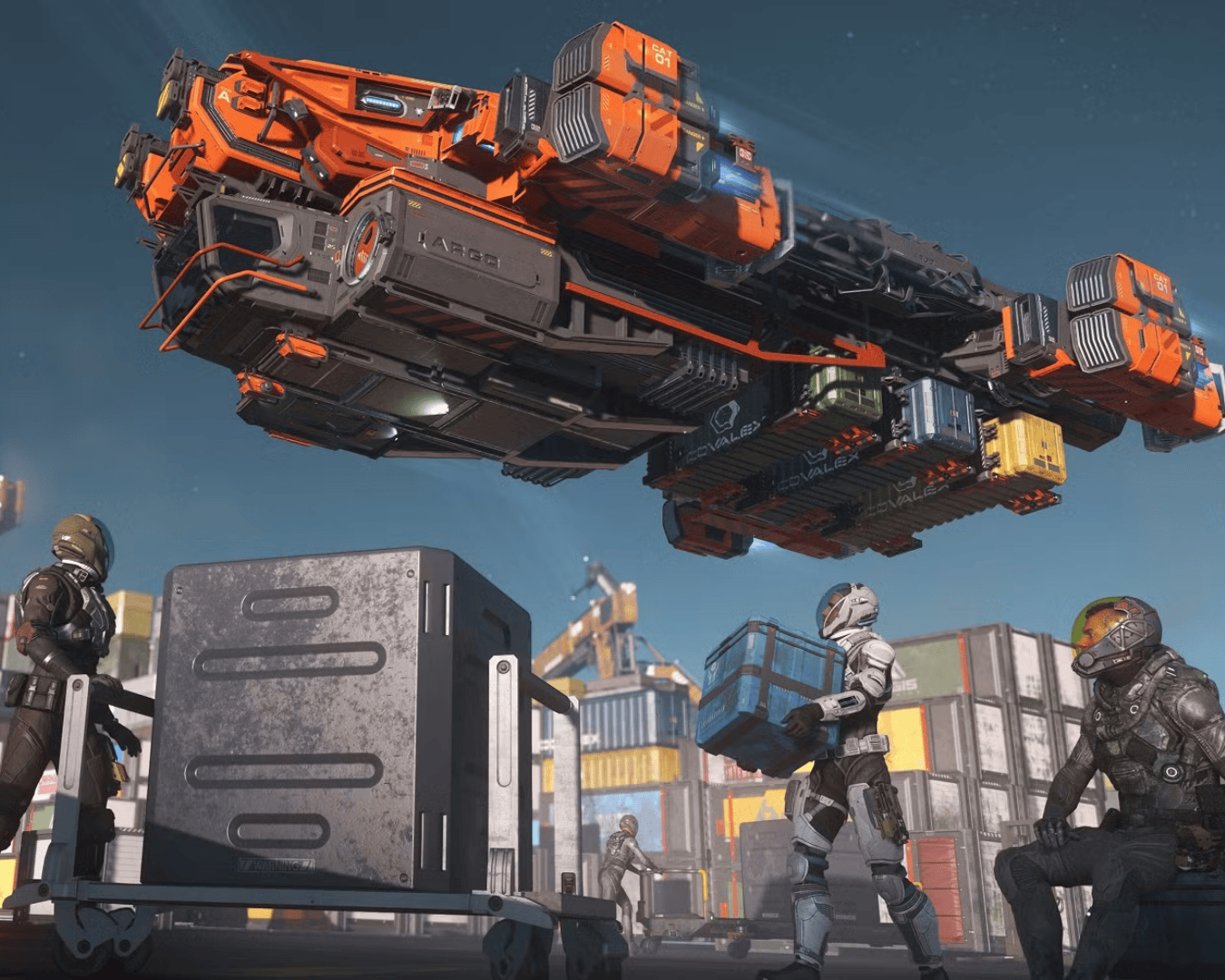 a view of an argo cargo flying over a delivery site in stanton.