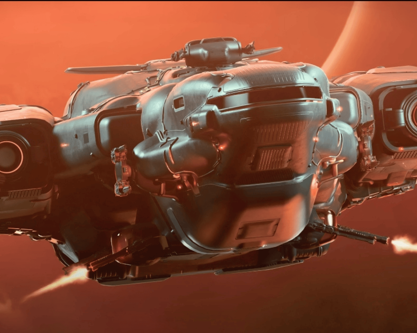 a view of the new misc starlancer T.A.C a heavy gunship.